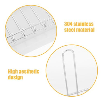 Alipis Stainless Steel Bottle Drying Rack and Desktop Cup Organizer with Drainboard Kitchen Countertop Water Cup Holder for Mason Jars Mugs Sports Bottles