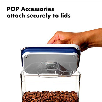 OXO Good Grips POP Container - Slim Rectangle Mini 0.4 Qt - color: White, size: 0.4 Qt - Rectangle