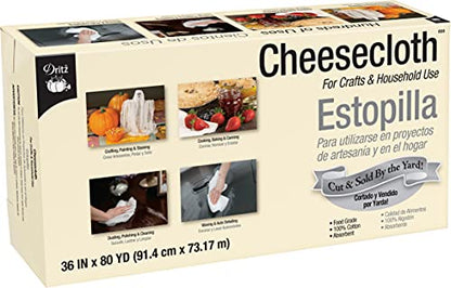 Dritz 600 Cheesecloth, Food Grade #10, 36-Inch x 80-Yards , White - color: White, size: 36-Inch x 80-Yards (Pack of 1)