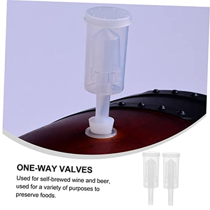 IMIKEYA 2pcs Valve Wine Stoppers Plastic for Leak Wine Preservation Brew One-way Valves for Home Brewing