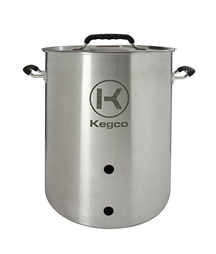 Kegco 3PXBK8-P2 8 Gallon Brew Kettle with Plug & 2-Piece Ball Valve