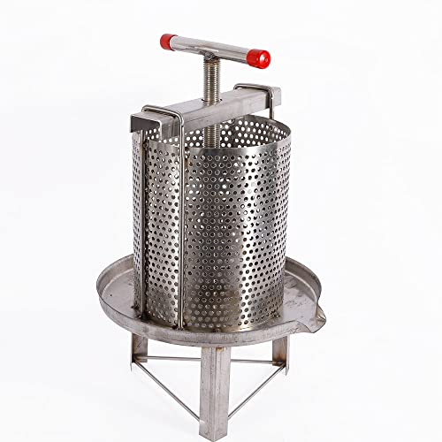 Fruit Wine Press Honey Wax Press Stainless Steel Manual Press, Honey Beeswax Extractor Natural Juice Press, Full Height 60CM