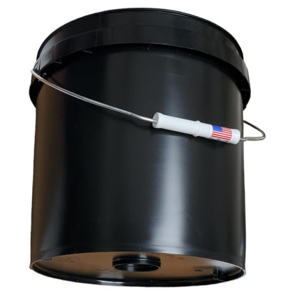 2 Gallon Bucket Pail with Lid & Handle Pour Spout Leak Proof BPA Free Food Safe HDPE Storage Container AirTight Premium Quality Buckets All Purposes Dry & Liquid Contents FDA Compliance (Black) - color: Black