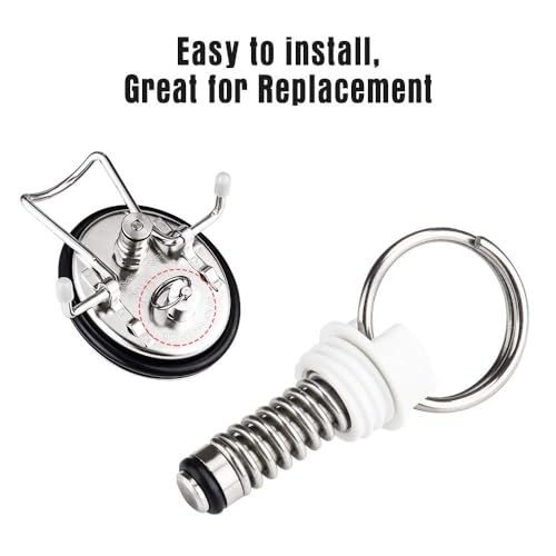 FERRODAY 4PCS Corny Keg Pressure Relief Valve, Plastic Ball Lock Keg Lid Relief Valve for Cornelius Corny Keg Lid Brewing Equipment Replacement Kit