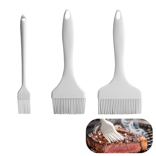 Meat Brush for Basting,Heat Resistant Silicone | 3PCS,Oil Butter Sauce Marinades for BBQ Grill Meat Brushes,Food-grade