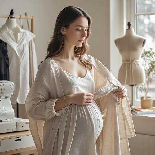 5 Yards 100% Cotton Unbleached Muslin Fabric, 63 Inch X 5 Yards by The Yard, Medium & Light Weight Draping Fabrics Suitable for Sewing, Embroidery, Garments, Apparel Cloth and Crafts Material-Natural