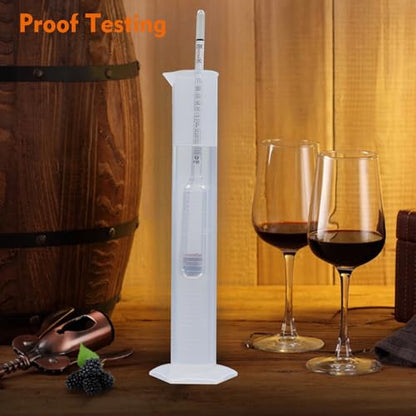 DEWOSEN Alcohol Still 8 Gallon 3 Pots Shine Still Distillery Kit for Alcohol Stainless Copper Tube Complete with Thumper Keg Water Pump Metal Thermometer Airlock Brew Bag Proof Alcoholmeter Test Kit - size: 8GAL/3Pots/Brew Bag & Alcoholmeter Test Kit