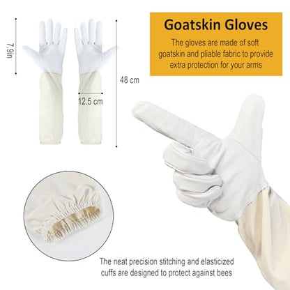 Cieex Bee Suit for Men Women, Beekeeping Suit Sting Proof, Beekeeper Clothing with Glove & Ventilated Hood for Beginner & Professional Beekeepers, Beekeeping Supplies (XXL for 5'7"-6'1")