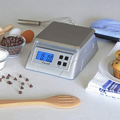 Escali Alimento 136DK Digital Kitchen Scale, Elite Food Measuring to The Gram with Removable Stainless Steel Platform and LCD Display, Baking and Cooking Made Simple - size: 9.75" x 7.00" x 3.75", style: 136DK