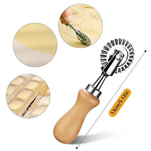 Pastry Wheel Cutter - Pasta Cutter Wheel - Ravioli Crimper Cutter Wheel for Home and Kitchen Use, 1.3inch