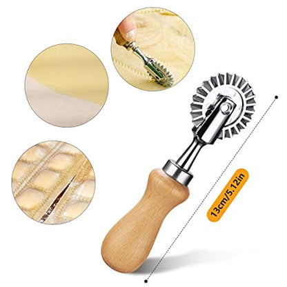 Pastry Wheel Cutter - Pasta Cutter Wheel - Ravioli Crimper Cutter Wheel for Home and Kitchen Use, 1.3inch