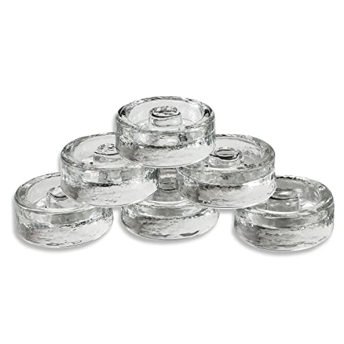 Trademark Innovations Glass Fermentation Pickling Jar Weights, Flower Grip Style (Set of 6) - style: Flower Grip