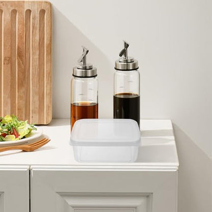 Mikikit 1100ml Food Sealing Box with Lid, Bread and Cheese Preservation Container, Refrigerator Storage Container for Kitchen and Lunch Use