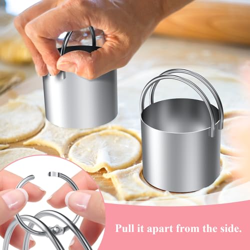 Biscuit Cutter Set, Dough Blender, Pastry Cutter, Biscuit Cutter, Dough Cutter,Pastry Cutter Set, Round Sifter,Baking Dough Tools for Cooking Cookies (3 Pcs/Set) - size: 3 set