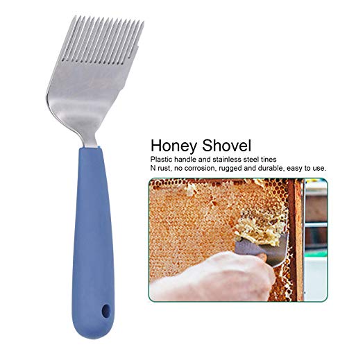 Stainless Steel Uncapping Fork, 16 Tin Plastic Handle Uncapping Knife Honey Extractor Honey Uncapping Tool Honey Uncapping Tank Bee Separator for Home or Garden