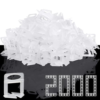 DGSL Tile Leveling System, 2000-Piece 1/8" Tile Spacers Clips Tile Tools, Tile Installation Tools for Professional Ceramic Tile and Stone Installation - size: 1/8*2000