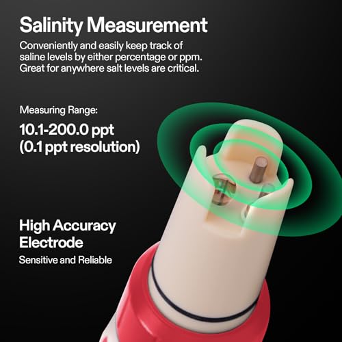VIVOSUN 4-in-1 Digital pH Meter with pH/TDS/EC/Temp Function, 0-14.0 pH Measurement Range, ±0.1 pH Accuracy Water Quality Tester for Hydroponics, Household Drinking, and Aquarium - color: Red