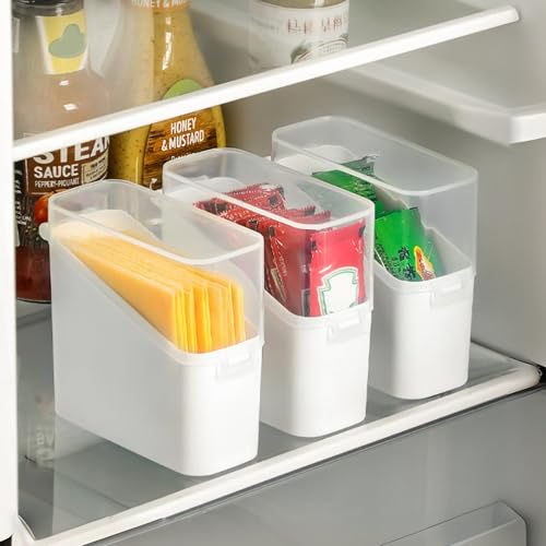 1pcs Sliced Cheese Container for Fridge - Compact, Stackable, and Multifunctional