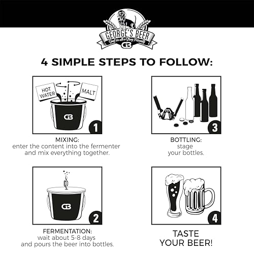 George’s Beer Fermentation Equipment Kit – Lager – Makes 5 Liters (1.32 Gallons) with Liquid Malt and Hops Extract, Yeast, and Brewing Accessories – Sold by North Mountain Supply - style: Kit - Lager