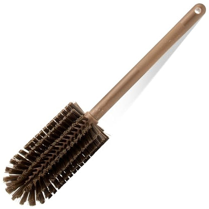 SPARTA Large Water Bottle Brush Ideal for Wide-Mouth Jars, Bottles and Tumblers, Dishwashing Tool with Handle for Home and Commercial Kitchens, Plastic, 16 Inches, Brown