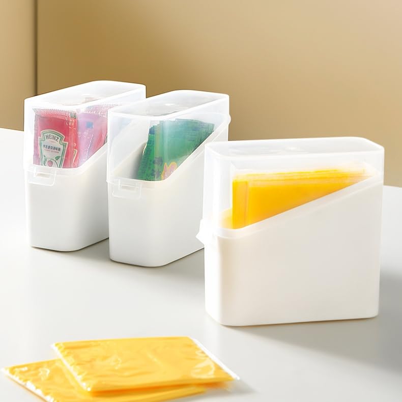 1pcs Sliced Cheese Container for Fridge - Compact, Stackable, and Multifunctional