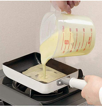MIZORLIE Plastic Measuring Cup Set,3Pcs BPA Free Plastic Clear Heat-resistant with Angled Grip and Spout Stackable Liquid Measuring Cup for Kitchen Use