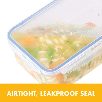 LOCK & LOCK LocknLock Easy Essentials Airtight Rectangular Tall Food Storage Container 7.61 Cup, 4 Piece, Clear - size: 4 Piece Set