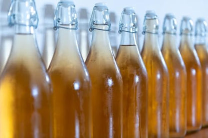 Swing Top Glass Carafe Bottles Flip Top Brewing Bottles, For Kombucha, Kefir, Beer, Oil, Vinegar, Beverages, Clear Color Air Tight Silicone Cap Leak Proof 33.75oz.(1000 ml.)Comes Perfectly Boxed!(2)