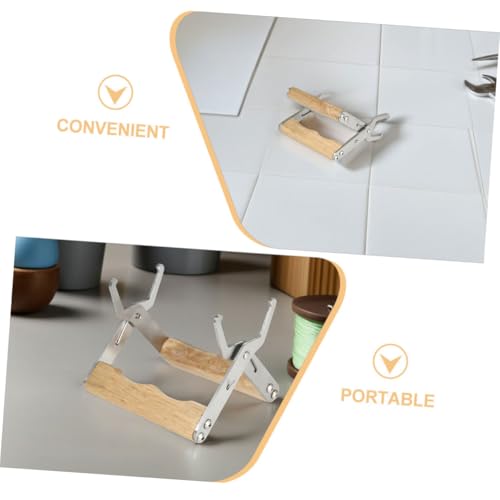 MERRYHAPY 4pcs Beekeeping Frame Grip Tool Metal Hive Frame Holder with Wood Handle for Efficient Hive Inspection and Management