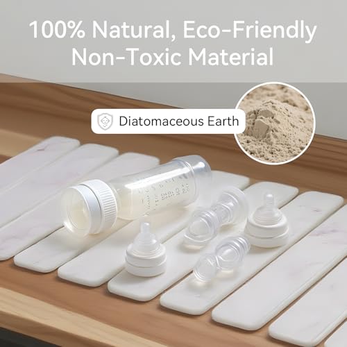 Stone Drying Mat for Kitchen Counter, 24"(L)×16"(W), Drying Matt Kitchen Counter, Stone Dish Drying Mat, Foldable Diatomaceous Earth Mat - color: White