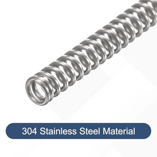 uxcell 50Pcs 304 Stainless Steel Compression Springs, 0.5mm x 3mm x 25mm Small & Tiny Pen Spring for Home Repair & DIY, Workshop & Industrial Use, (Silver Tone) - size: 3mmx25mm