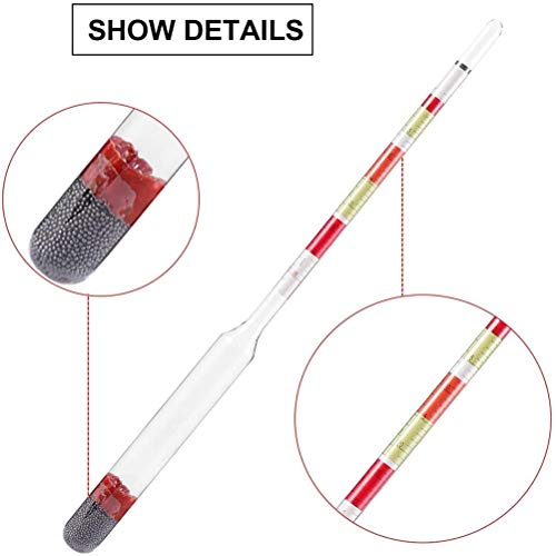 GLOGLOW 3 in 1 Triple Scale Hydrometer, Densimeter for Beer Wine Cider Kombucha Brewing