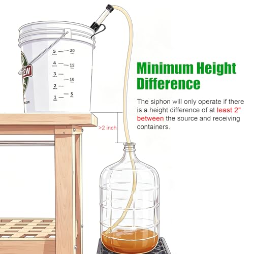 Auto Siphon for Wine Making, 14” Wine Siphon with 3/8" Racking Cane, Bottling Wand, 5.5FT Tubing & Clamp, Effortless Bottling Fermentation Siphoning Mead Wine Making Kit - color: Blue