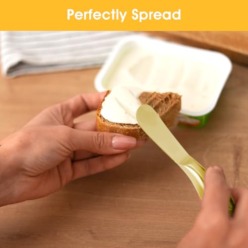 Dimeho 2 Pcs Butter Knife Little Cheese Spreader Knives Stainless Steel Spreader Knife Set Cocktail Knives for Condiments Cheese Charcuterie Board Jam Pastry making and Other Kitchen Daily - color: gold