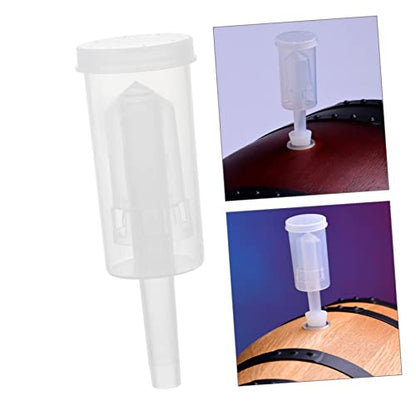 Cabilock 2Pcs Transparent Plastic Three Piece Check Valves for Brewed Wine and Beer with Stopper Easy to Clean and Use Lightweight Design for Home Brewing and Food