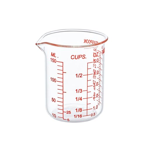 High Borosilicate Glass Measuring Cup-V-Shaped Spout，Glass Measuring Beaker for Kitchen or Restaurant, Easy to Read, 150 ML (5 Oz)-Single - size: 150 ML (5 Oz)-SINGLE