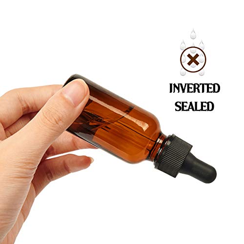 Eternal Moment 1 oz Eye Dropper Bottle(48 Pack), 30ml Amber Glass Bottles with Glass Eye Dropper for Essential Oils, Chemistry Lab Chemicals, Colognes & Perfumes - size: 1 Ounce