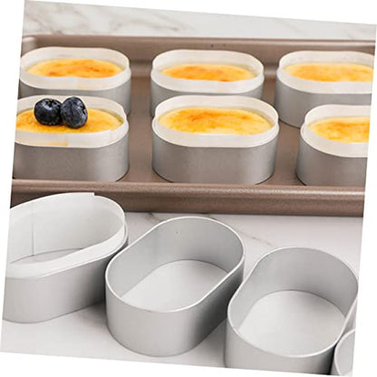 SHOWERORO 200pcs Stainless Steel Cheese Molds Molds for Baking Easy Demold Home Professional Use - color: White