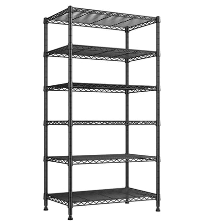 REIBII 6 Tier Shelf Metal Shelving 70"H Storage Shelves Sturdy Wire Rack Shelf Units Adjustable Detachable Storage Shelving Unit for Kitchen Laundry Pantry Garage Commercial 71"H x 21.65"W x 11.8"D - size: 【6 Tier】71"H x 21.65"W x 11.8"D