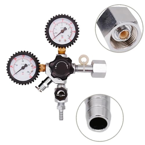 Dual Gauge CO2 Regulator for Homebrew Kegging - Heavy Duty Draft Beer Kegerator with Pressure Relief Valve(CGA320) - size: CGA320