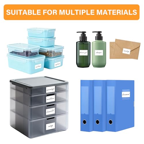 300 Pcs 2×3 Inch Blank Removable Freezer Labels, Waterproof, Oil & Tear Resistant, No Residue Writable Stickers for Food Containers, Jars, Pantry and Meal Prep (White) - color: White