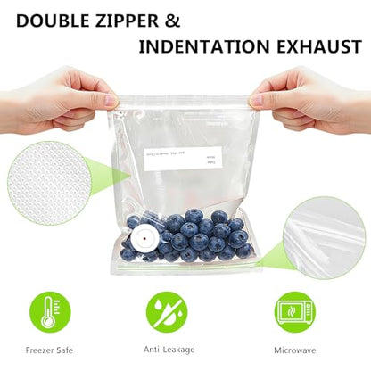 Reusable Vacuum Sealer Bags for Food – 30 Pack 11.8 * 13.4 Inches, Leak-Proof & BPA-Free, Includes 6 Free Bag Clips, Ideal for Food Storage, Freezer & Handheld Vacuum Sealer | Leak-Proof - size: 30*Large Bags (13.4*11.8 in)