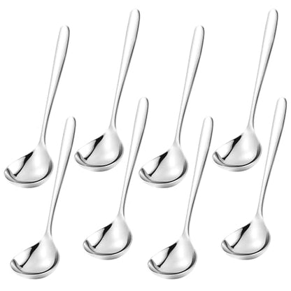 8 Pack Small Ladle Soup Ladle, 8 Inch SUS 304 Stainless Steel Sauce Ladle, Gravy Ladle for Serving Soup Sauces, Dishwasher Safe