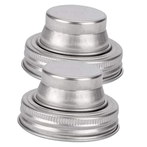 304 Stainless Steel Mason Jar Lid Wear-Resistant Cocktail Shaker Cover No-Leak Design for Home Use and Seasoning Storage Compact Jar Covers for Salt Pepper and Spices