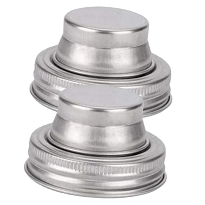 304 Stainless Steel Mason Jar Lid Wear-Resistant Cocktail Shaker Cover No-Leak Design for Home Use and Seasoning Storage Compact Jar Covers for Salt Pepper and Spices