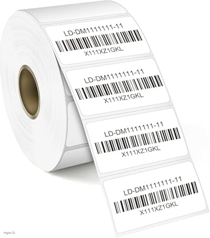 L LIKED 2" x 1" Thermal Labels, Blank Removable Labels with No Residue, Water and Oil Resistant, Use for Both Home and Office (1 Roll, 1300 Labels) - size: 1x2-1300