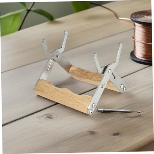 HOMSFOU 4pcs Stainless Steel Beehive Frame Holder Gripper Tools with Wooden Handle for Beekeeping Hive Frame Lifting and Inspection Equipment