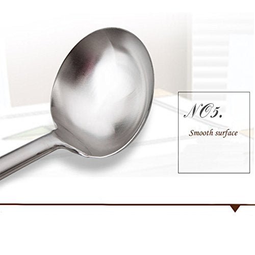 Tenta Kitchen Professional Large Stainless Steel Serving Ladle Spoon - Gravy Ladle Soup Spoon For School Canteen,Hotel Kitchen,Restaurant (3.86"x17") - size: 17"Ladle