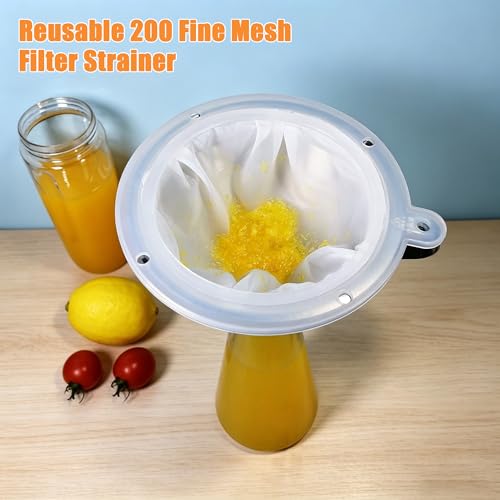 Stainless Steel Canning Funnel Set, Wide Mouth Kitchen Funnels with Strainer & Mesh, 5 Pack Canning Supplies for Mason Jars, Bottles, Jam, Liquids and Dry Goods