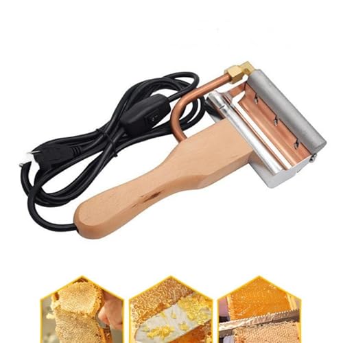 Electric Honey Uncapping Knife, Portable Scraping Honey Extractor, Beekeeping Stainless-Steel Electric uncapping Knife, Constant Temperature, with Insulated Handle, for Beekeeper Honey Collection